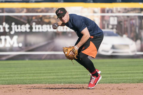 SF Giants prospect Ryan Howard during his time with the Double-A affiliate Richmond Flying Squirrels. (Gregory J. Fisher-USA TODAY Sports)