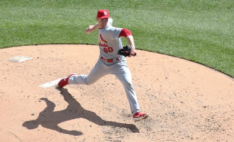 St. Louis Cardinals relief pitcher John Brebbia (60) pitches against the Pittsburgh Pirates during the sixth inning at PNC Park. (Charles LeClaire-USA TODAY Sports)