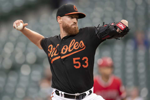 After a disappointing 2019 campaign with the Baltimore Orioles, starting pitcher Dan Straily (53) rebuilt his value with a strong campaign in Korea. (Tommy Gilligan-USA TODAY Sports)