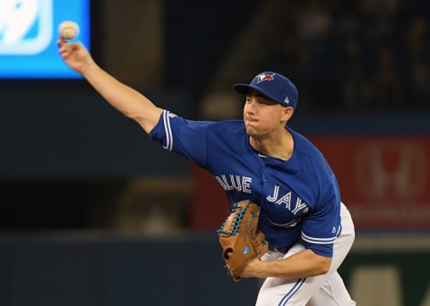 The SF Giants could try to help Aaron Sanchez regain the success he found early in his career with the Toronto Blue Jays. (Dan Hamilton-USA TODAY Sports)