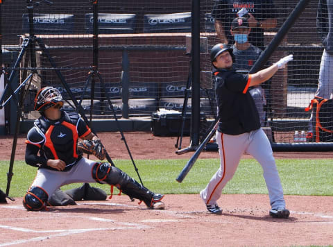 SF Giants prospect Will Wilson during his time at the alternate site. (Kelley L Cox-USA TODAY Sports)