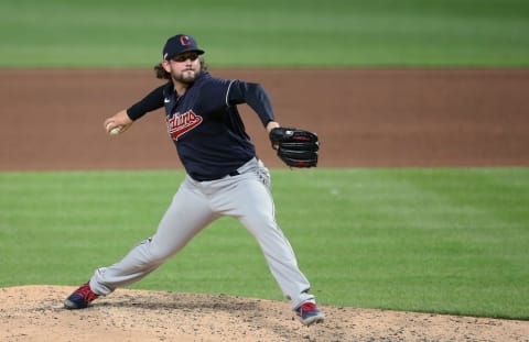 Former Cleveland Baseball Team relief pitcher Dominic Leone (53) delivers in the seventh inning against the Pittsburgh Pirates at PNC Park. He now looks primed for another big-league opportunity with the SF Giants. (Charles LeClaire-USA TODAY Sports)