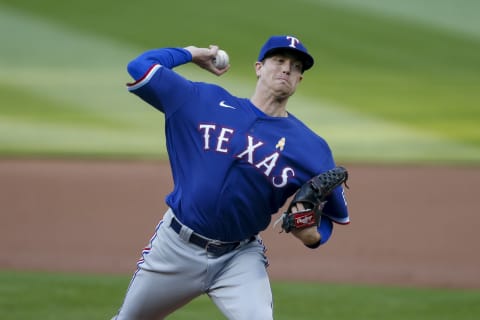 Texas Rangers starting pitcher Kyle Gibson (44) didn’t have the first season in Arlington that he hoped for, but he still could be an interesting fallback option for the SF Giants. (Joe Nicholson-USA TODAY Sports)