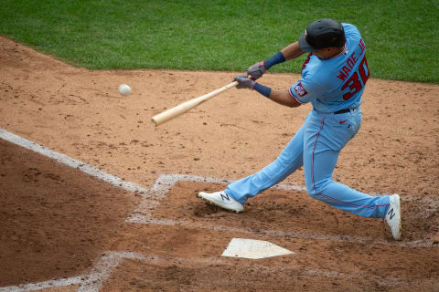 Recent SF Giants acquisition LaMonte Wade (30) bats against the Detroit Tigers in the fifth inning at Target Field. (Bruce Kluckhohn-USA TODAY Sports)