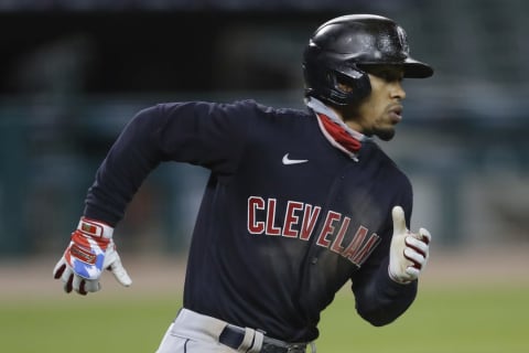 Cleveland shortstop Francisco Lindor could very easily become the SF Giants biggest acquisition in years. (Raj Mehta-USA TODAY Sports)