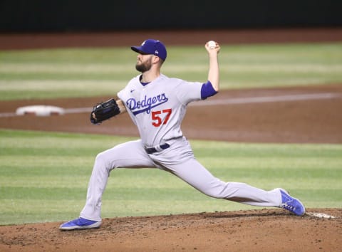 Los Angeles Dodgers pitcher Alex Wood against the Arizona Diamondbacks at Chase Field. (Mark J. Rebilas-USA TODAY Sports)