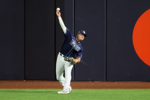 Tampa Bay Rays outfielder Hunter Renfroe (11) could add some big-time power to the SF Giants lineup. (Kevin Jairaj-USA TODAY Sports)