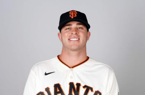 SF Giants Sam Long poses during media day at Scottsdale Stadium. (MLB photos via USA TODAY Sports)