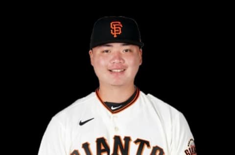 SF Giants Kai-Wei Teng #82 poses during media day at Scottsdale Stadium. (MLB photos via USA TODAY Sports)