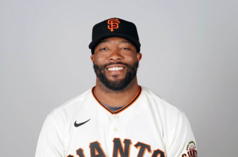 SF Giants Jay Jackson #65 poses during media day at Scottsdale Stadium. (MLB photos via USA TODAY Sports)