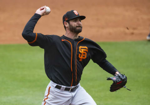 SF Giants pitcher Nick Tropeano against the Chicago Cubs during a Spring Training game at Sloan Park. (Mark J. Rebilas-USA TODAY Sports)