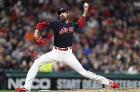 CLEVELAND, OH – SEPTEMBER 22: Andrew Miller #24 of the Cleveland Indians pitches against the Boston Red Sox in the seventh inning at Progressive Field on September 22, 2018 in Cleveland, Ohio. The Indians defeated the Red Sox 5-4 in 11 innings. (Photo by David Maxwell/Getty Images)