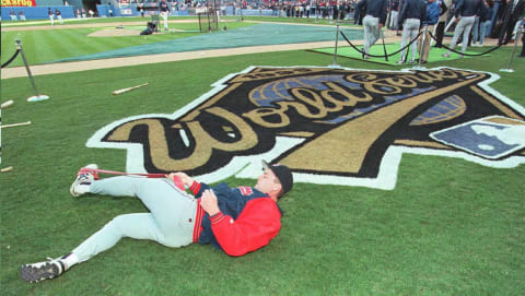 Cleveland Indians relief pitcher Alan Embree (Photo by CHRIS WILKINS/AFP via Getty Images)