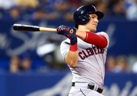 Jake Bauers #10 of the Cleveland Indians (Photo by Vaughn Ridley/Getty Images)