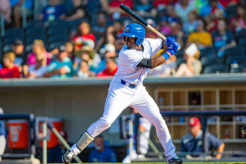 Outfielder Taylor Trammell #7 of the Amarillo Sod Poodles (Photo by John E. Moore III/Getty Images)