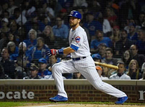 Ben Zobrist #18 of the Chicago Cubs (Photo by Quinn Harris/Getty Images)