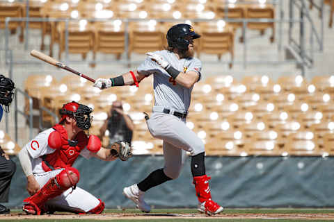 Brandon Marsh #4 of the Mesa Solar Sox (Los Angeles Angels) (Photo by Joe Robbins/Getty Images)