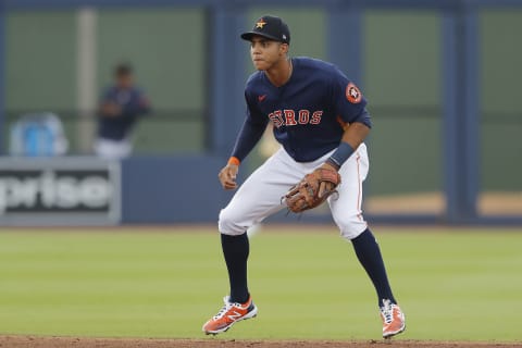 Jeremy Pena #89 of the Houston Astros (Photo by Michael Reaves/Getty Images)