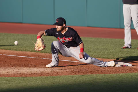 Jake Bauers #10 of the Cleveland Indians (Photo by Ron Schwane/Getty Images)