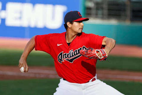 Carlos Carrasco #59 of the Cleveland Indians (Photo by Ron Schwane/Getty Images)