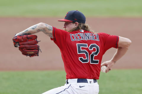 Starter Mike Clevinger #52 of the Cleveland Indians (Photo by Ron Schwane/Getty Images)