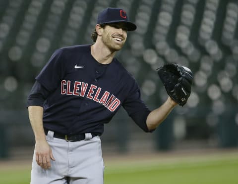 Shane Bieber #57 of the Cleveland Indians (Photo by Duane Burleson/Getty Images)