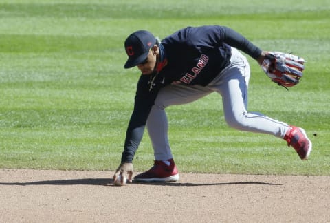 Francisco Lindor #12 of the Cleveland Indians (Photo by Duane Burleson/Getty Images)