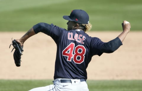 Emmanuel Clase #48 of the Cleveland Indians (Photo by Duane Burleson/Getty Images)