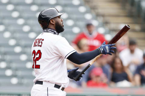 Franmil Reyes #32 of the Cleveland Indians (Photo by Ron Schwane/Getty Images)