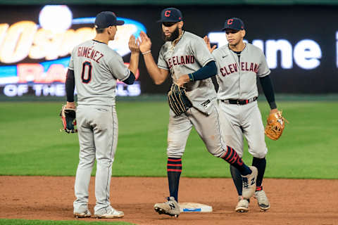 Cleveland Indians celebrate (Photo by Kyle Rivas/Getty Images)