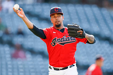 Emmanuel Clase #48 of the Cleveland Indians (Photo by Ron Schwane/Getty Images)