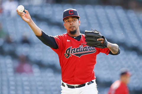 Emmanuel Clase #48 of the Cleveland Indians (Photo by Ron Schwane/Getty Images)