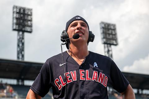 James Karinchak #99 of the Cleveland Indians (Photo by Justin Berl/Getty Images)