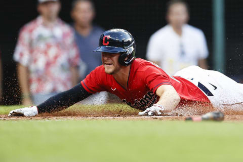 Ernie Clement #28 of the Cleveland Indians (Photo by Ron Schwane/Getty Images)