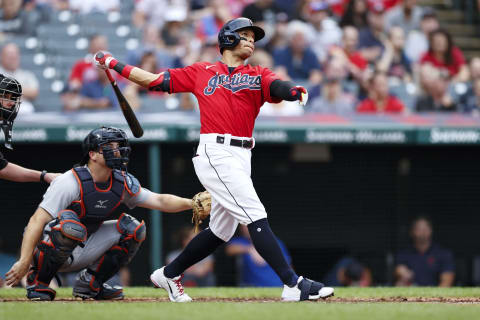 Cesar Hernandez #7 of the Cleveland Indians (Photo by Ron Schwane/Getty Images)