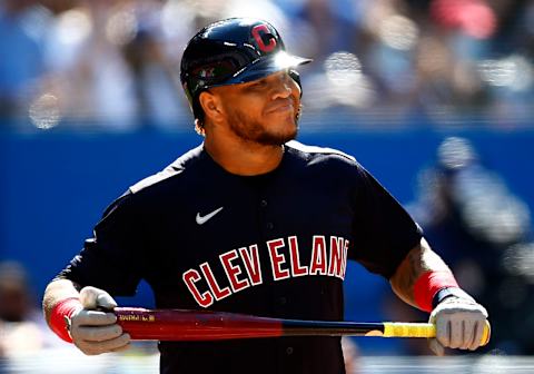 Harold Ramirez #40 of the Cleveland Indians (Photo by Vaughn Ridley/Getty Images)