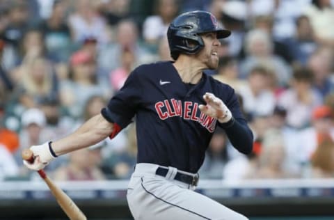 Bradley Zimmer #4 of the Cleveland Indians (Photo by Duane Burleson/Getty Images)