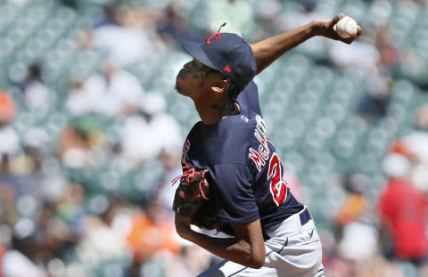 Triston McKenzie #24 of the Cleveland Indians (Photo by Duane Burleson/Getty Images)