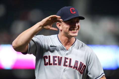 James Karinchak #99 of the Cleveland Indians (Photo by David Berding/Getty Images)