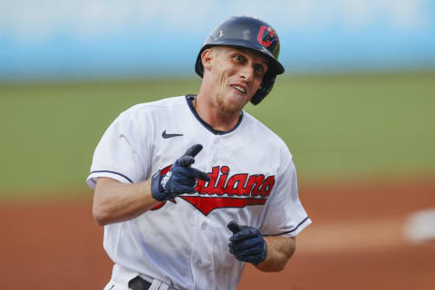 Myles Straw #7 of the Cleveland Indians (Photo by Ron Schwane/Getty Images)