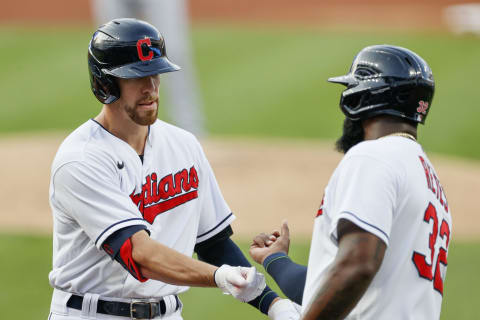 Bradley Zimmer #4 of the Cleveland Indians (Photo by Ron Schwane/Getty Images)