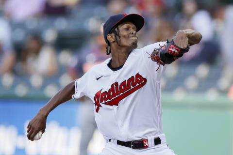 Triston McKenzie #24 of the Cleveland Indians (Photo by Ron Schwane/Getty Images)