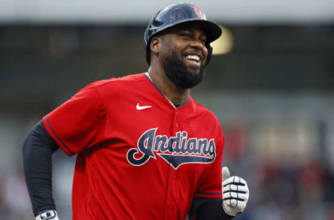 Franmil Reyes #32 of the Cleveland Indians (Photo by Ron Schwane/Getty Images)