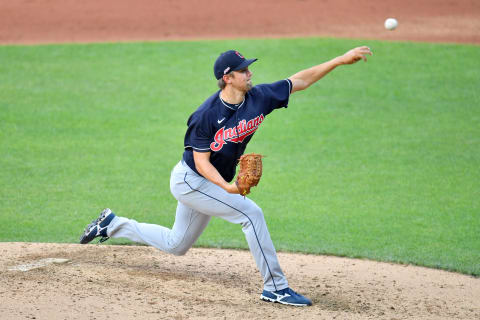 Scott Moss #74 of the Cleveland Indians (Photo by Jason Miller/Getty Images)