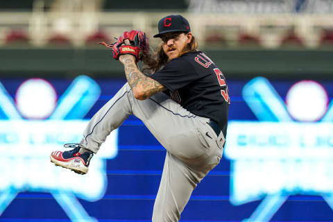 Mike Clevinger #52 of the Cleveland Indians (Photo by Brace Hemmelgarn/Minnesota Twins/Getty Images)