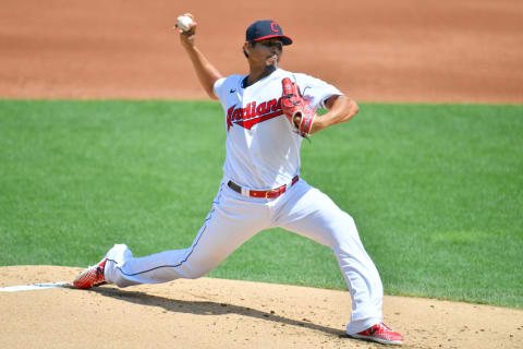 Starting pitcher Carlos Carrasco #59 of the Cleveland Indians (Photo by Jason Miller/Getty Images)