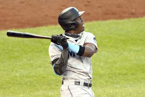 Jesus Sanchez #76 of the Miami Marlins (Photo by Mitchell Layton/Getty Images)