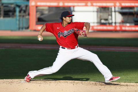 Carlos Carrasco #59 of the Cleveland Indians (Photo by Ron Schwane/Getty Images)