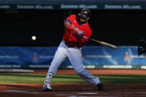 Carlos Santana #41 of the Cleveland Indians (Photo by Ron Schwane/Getty Images)