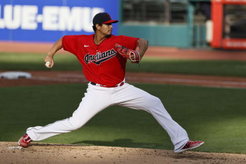 Carlos Carrasco #59 of the Cleveland Indians (Photo by Ron Schwane/Getty Images)